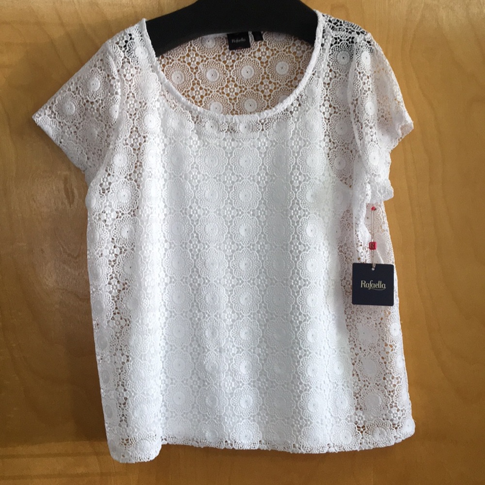Rafaella women’s top M white lace